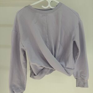 Athleta Lilac Twist-Back Sweatshirt